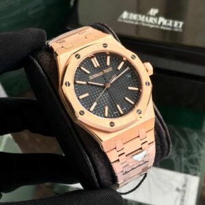 Audemars Piguet Royal Oak Offshore Rosegold Black Dial Metal Chain Automatic Movement Men's Watch