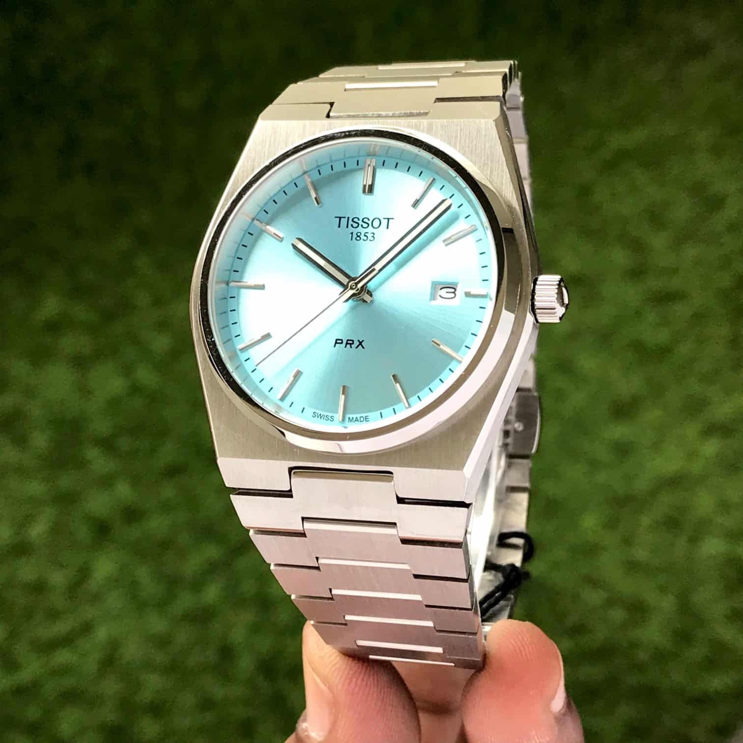 Tissot PRX Stainless Steel Tiffany Blue Dial Japanese Mens Watch - Image 5