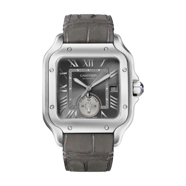 Cartier De Santos Dual Time Grey Premium Automatic Men's Watch - Image 2
