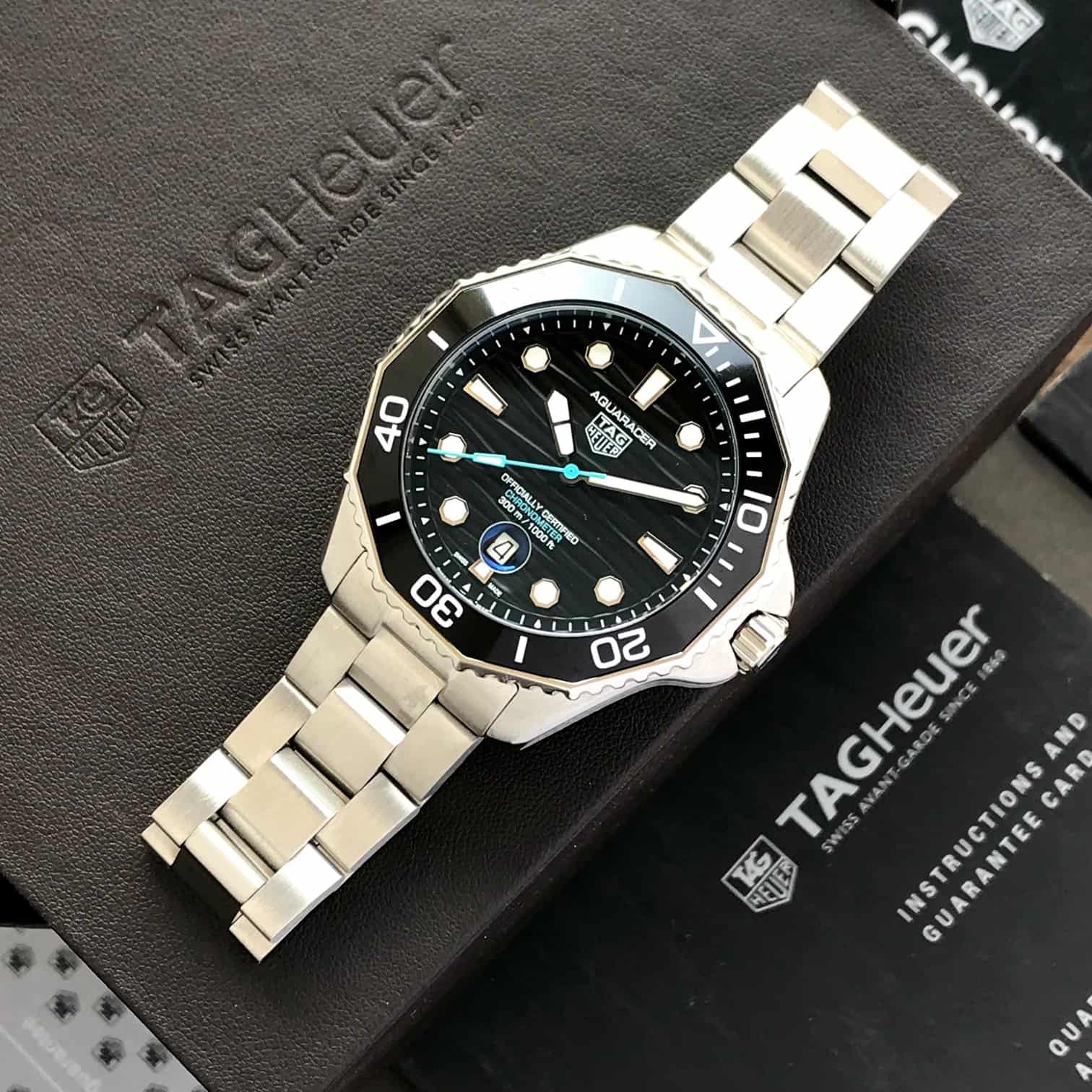 TAG Heuer Aquaracer Professional 300 Date Black Dial Automatic Men's Watch - Image 2