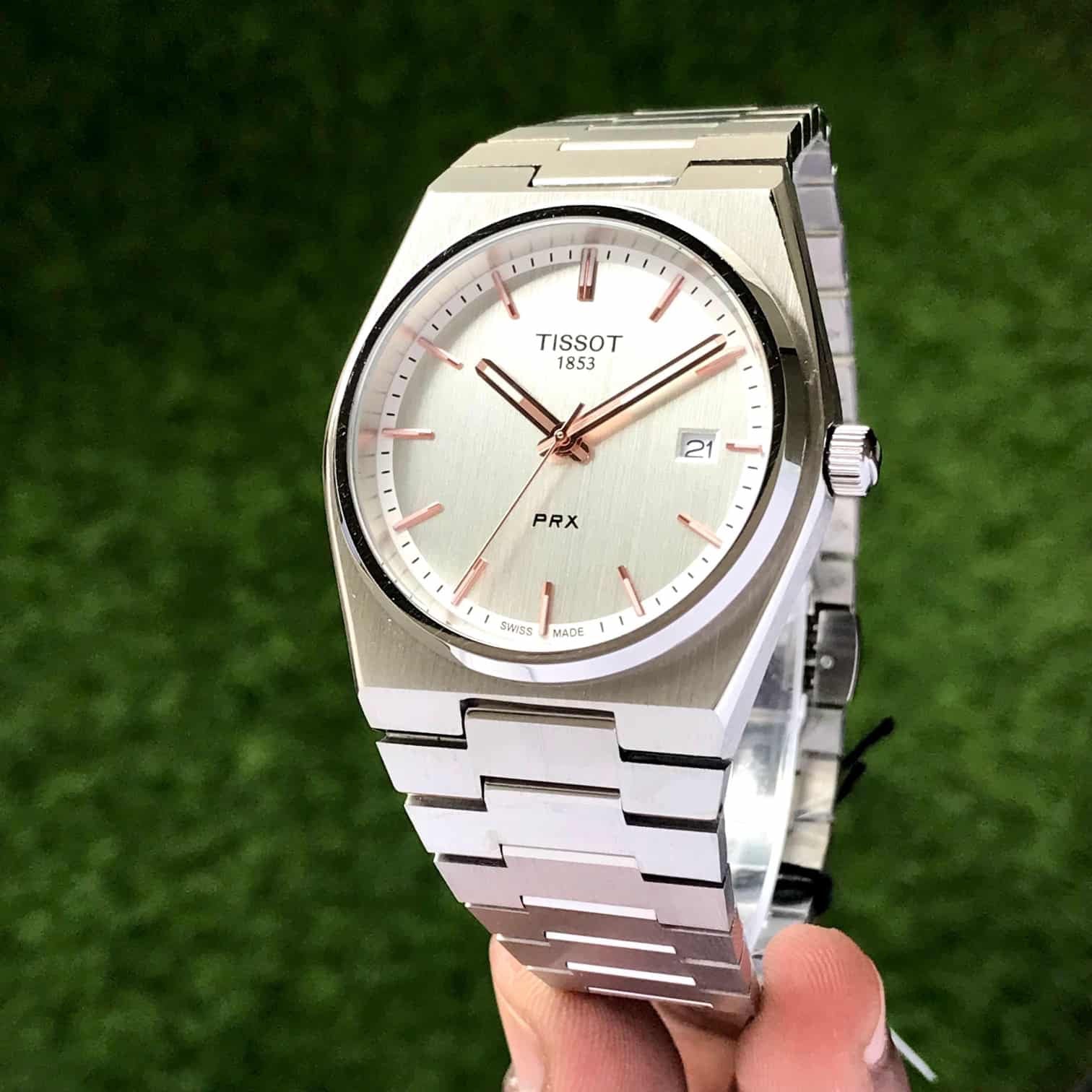 Tissot PRX Stainless Steel White Dial Japanese Mens Watch - Image 5