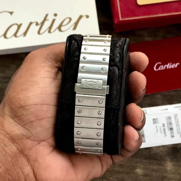 Cartier Santos De Skeleton Stainlees Steel Automatic Mens Watch - Image 4