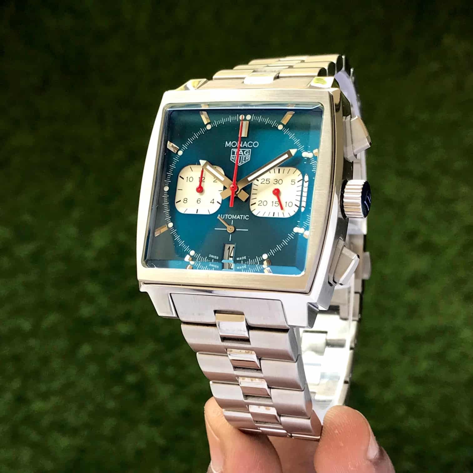 Tag Heuer Monaco Japanese Stainless Steel Blue Dial Mens Watch - Image 4