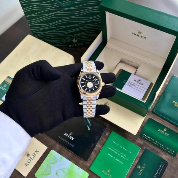 Rolex SkyDweller Black Dial Two Tone Jubli Chain Automatic Men's Watch - Image 3