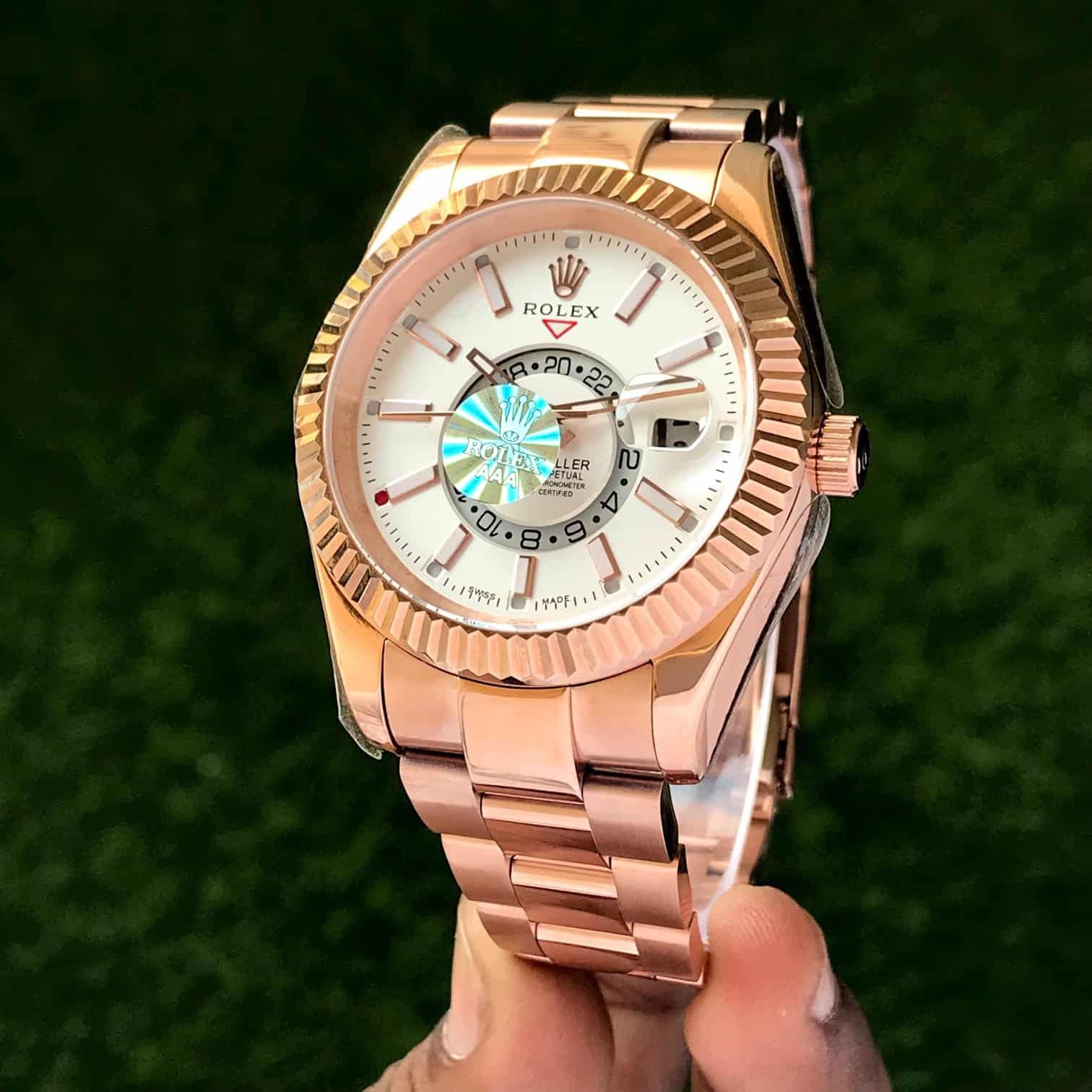 Rolex SkyDweller Rosegold White Dial Automatic Mens Watch - Image 4