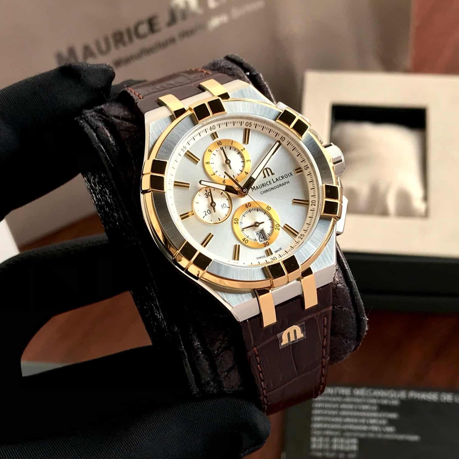 Maurice Lacroix Aikon Chronograph 44mm Authentic Mens Watch - Image 3