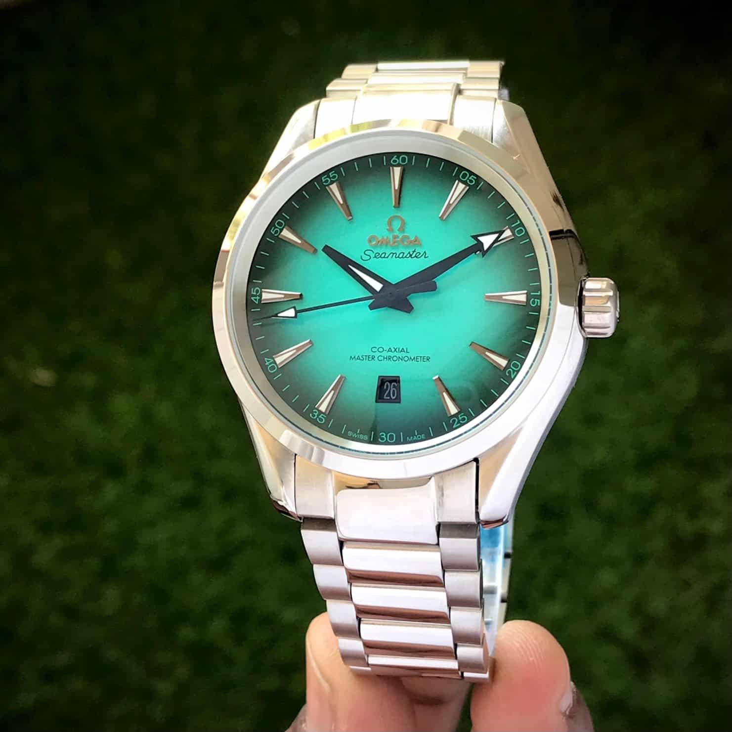 Omega Seamaster Aqua Terra Turquoise Dial Black Rubber Strap Automatic Mens Watch - Image 6