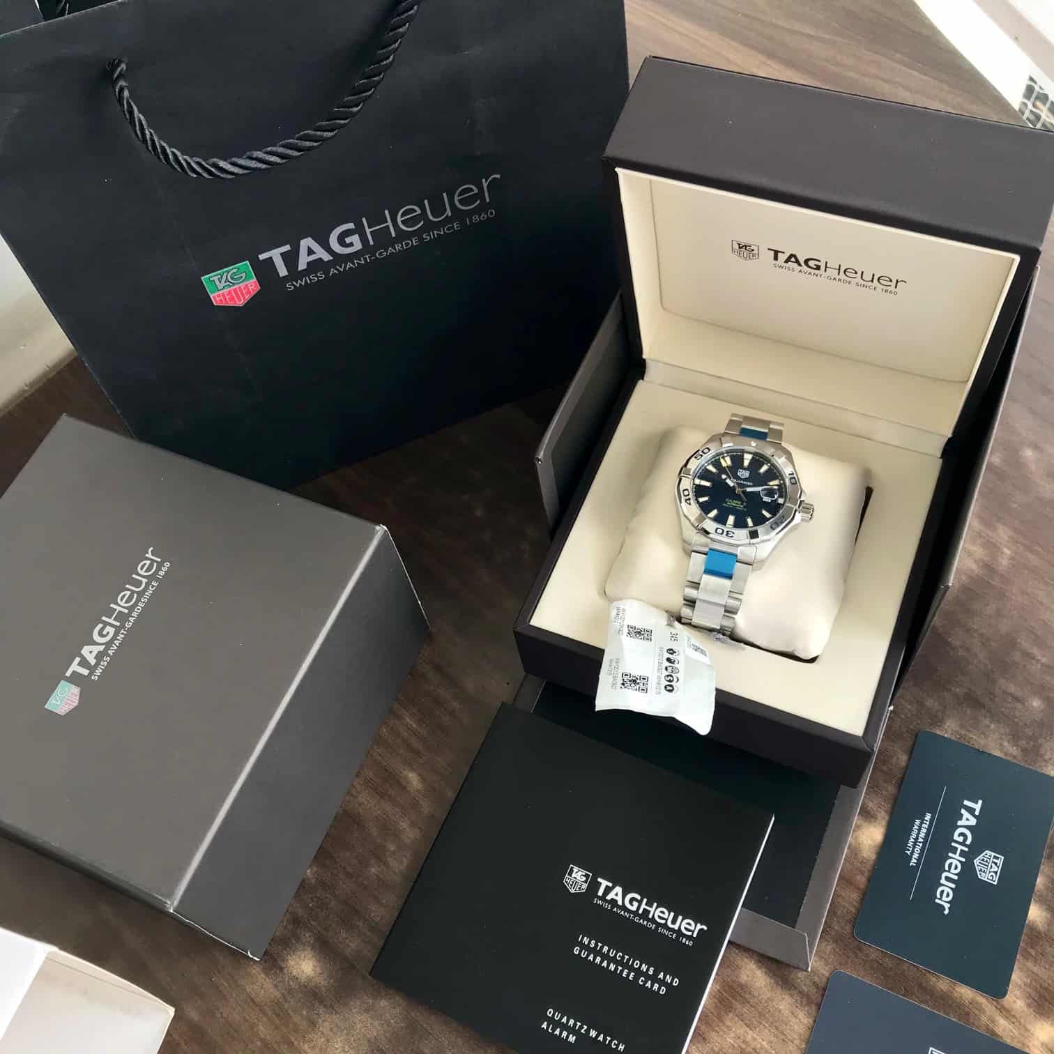 Tag Heuer Aquaracer Calibre 5 Blue Dial Automatic Authentic Quality Men's Watch - Image 2