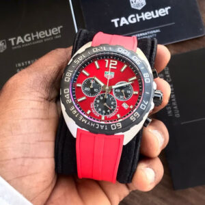 Tag Heuer Formula 1 Red Stainless Steel Japanese Quality Quartz Chronograph Master Quality Men's Watch
