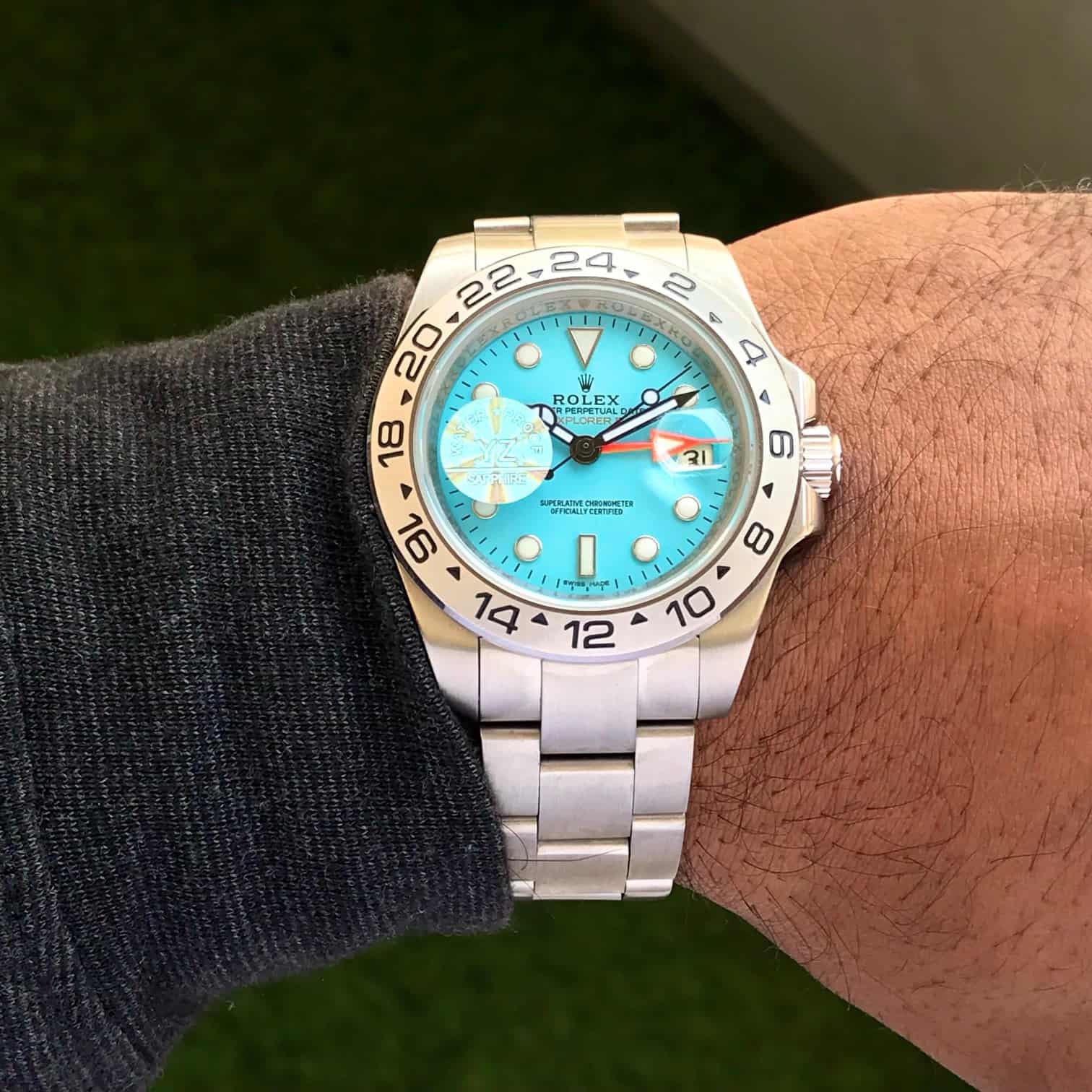 Rolex Explorer Tiffany Dial Automatic Men's Watch
