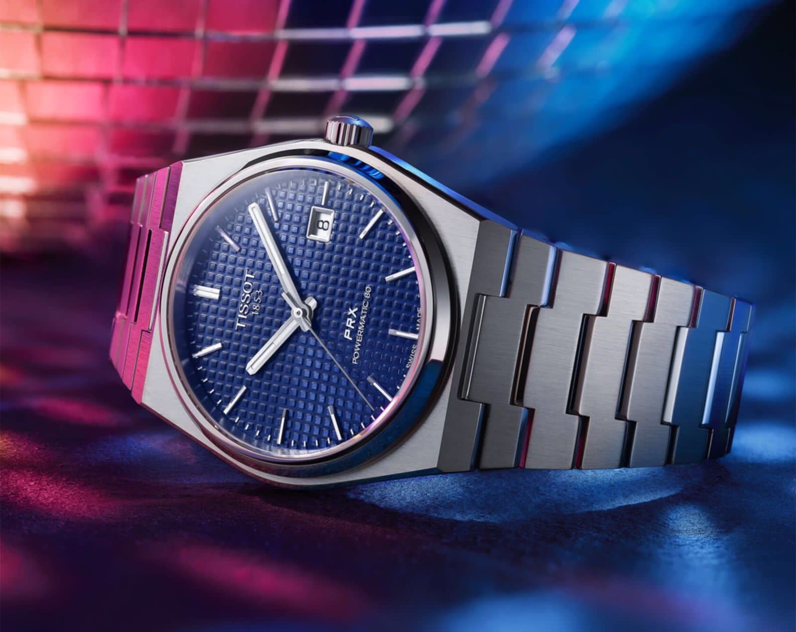 Tissot PRX Powermatic Japanese Stainless Steel Blue Dial Men's Watch - Image 8
