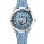 OMEGA Seamaster Aqua Terra 150M Co-Axial Master Chronometer GMT Worldtimer 43MM with Summer Blue S - Studio Shot | Royal Dial