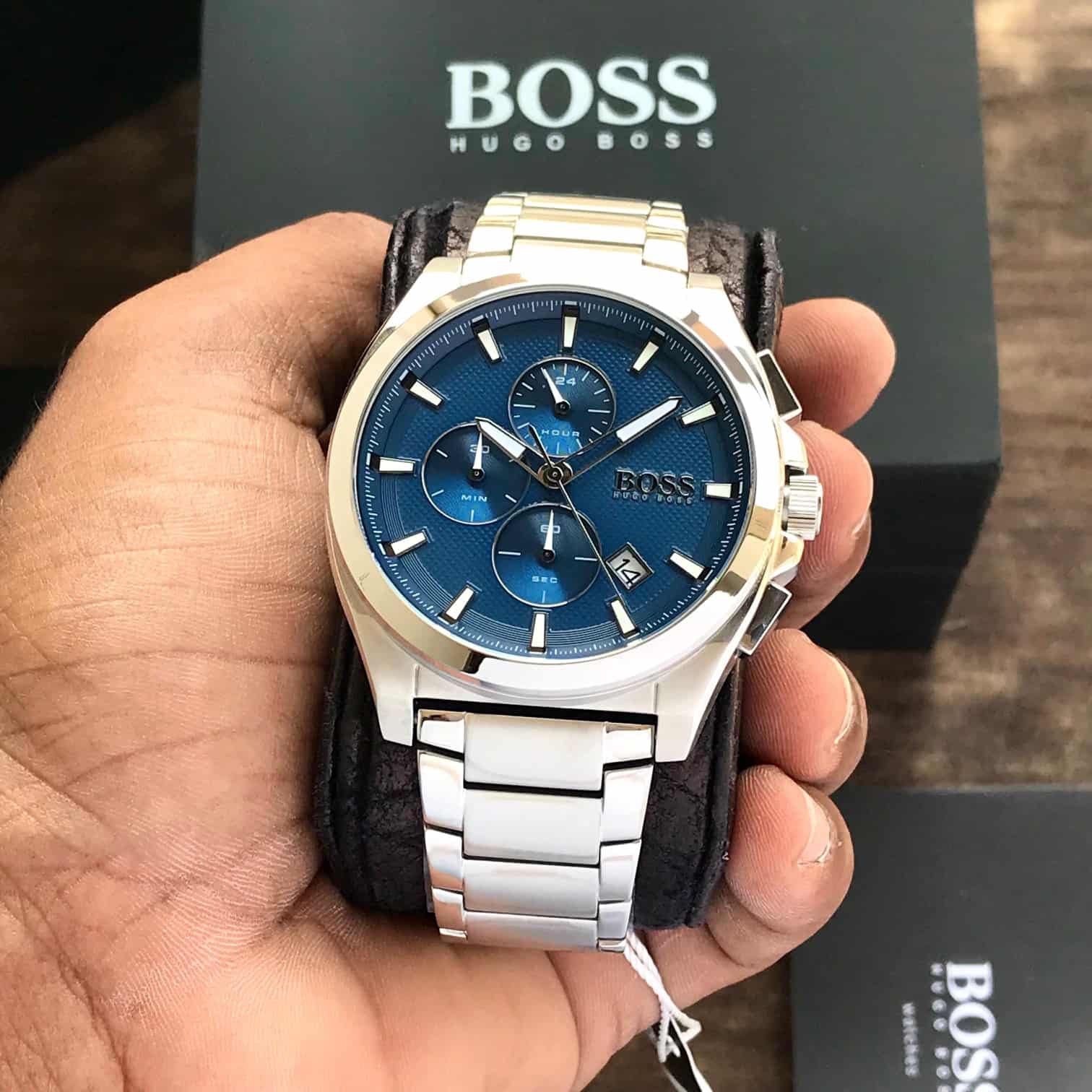 Hugo Boss 1513885 Originals Stainless Steel Blue Dial Mens Watch - Image 2