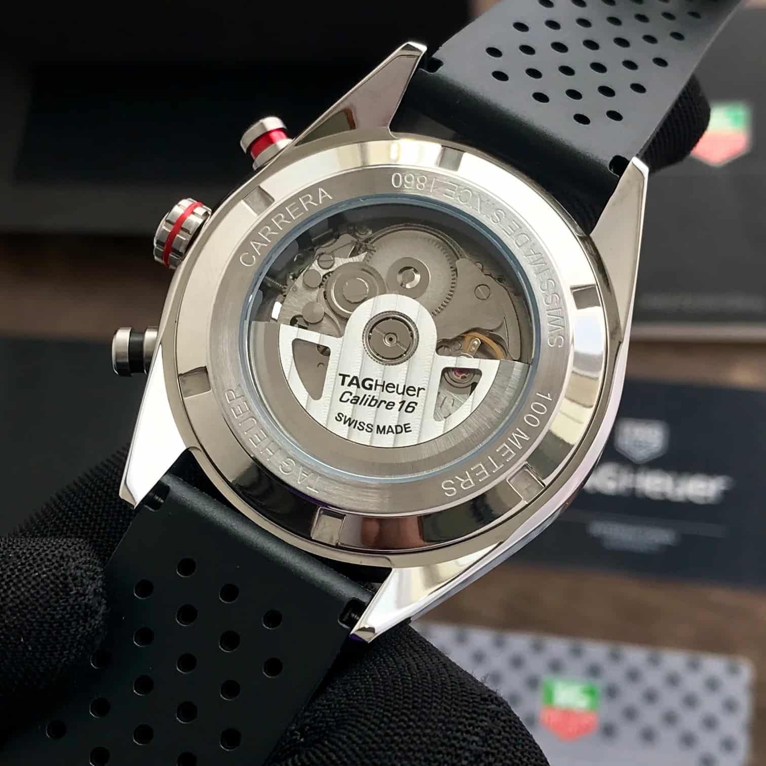 Tag Heuer Carrera Steel & Ceramic Automatic Black Fiber Men's Watch - Image 3