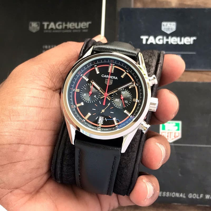 Tag Heuer Carrera Japanese Machinery Black Dial Master Quality Mens Watch - Image 2