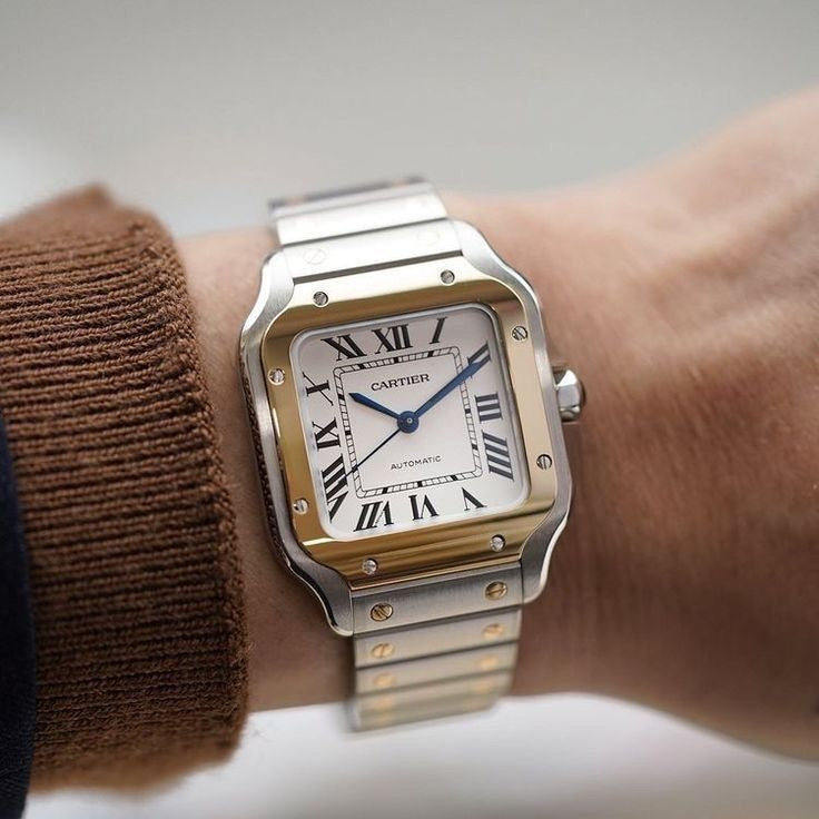 Cartier Santos De Japanese Pure Two Tone Automatic Mens Watch - Image 2