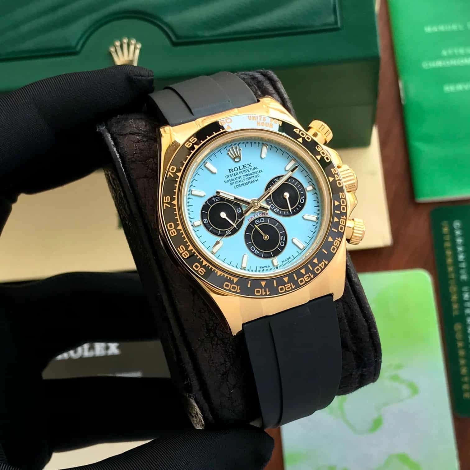 Rolex Cosmograph Daytona Turquoise Blue Dial Men'S Watch - Image 4