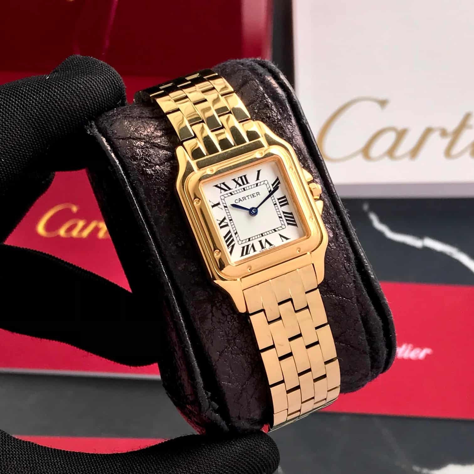 Cartier Panthere De Cartier Gold White Dial Japanese Quartz Women's Watch - Image 2