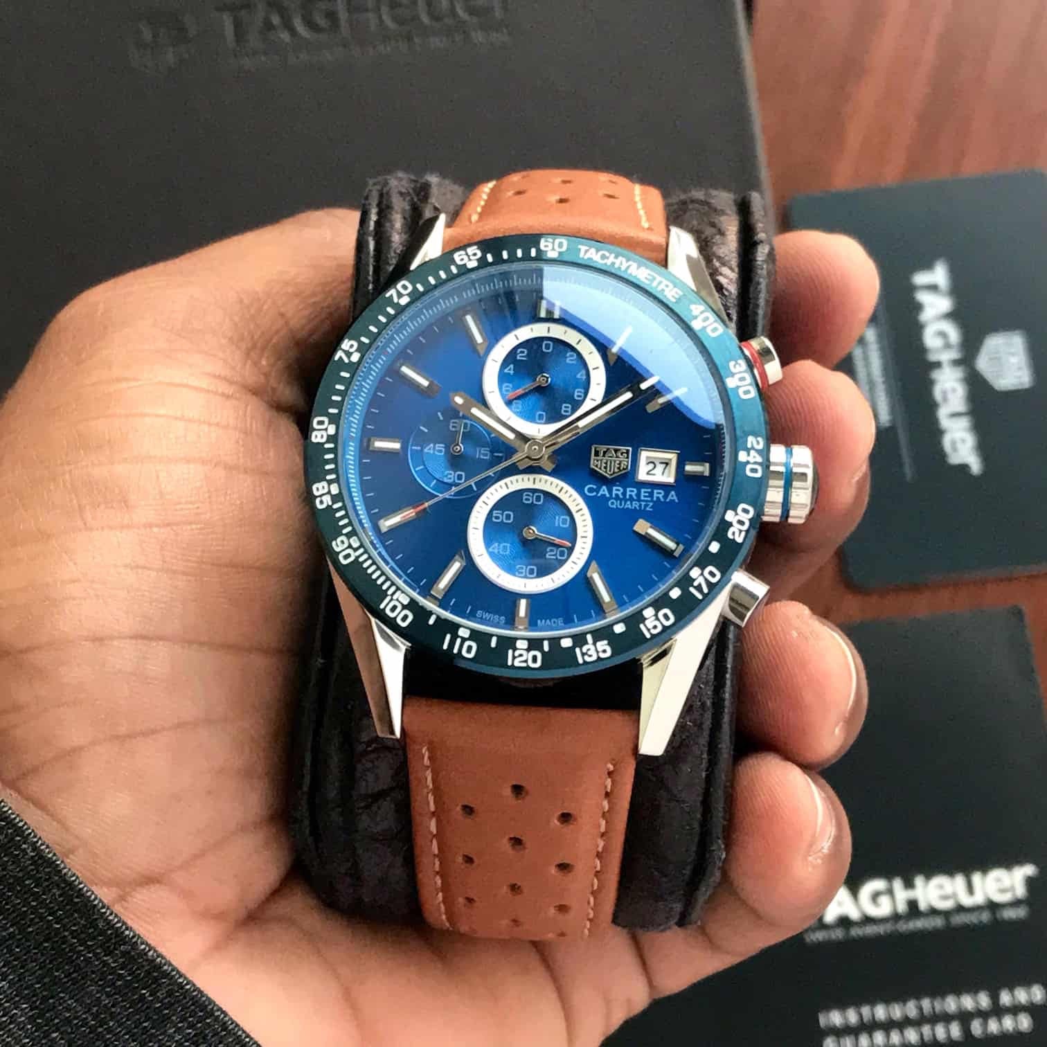 Tag Heuer Calibre 16 Blue Dial Chronograph's Men's Watch - Image 3
