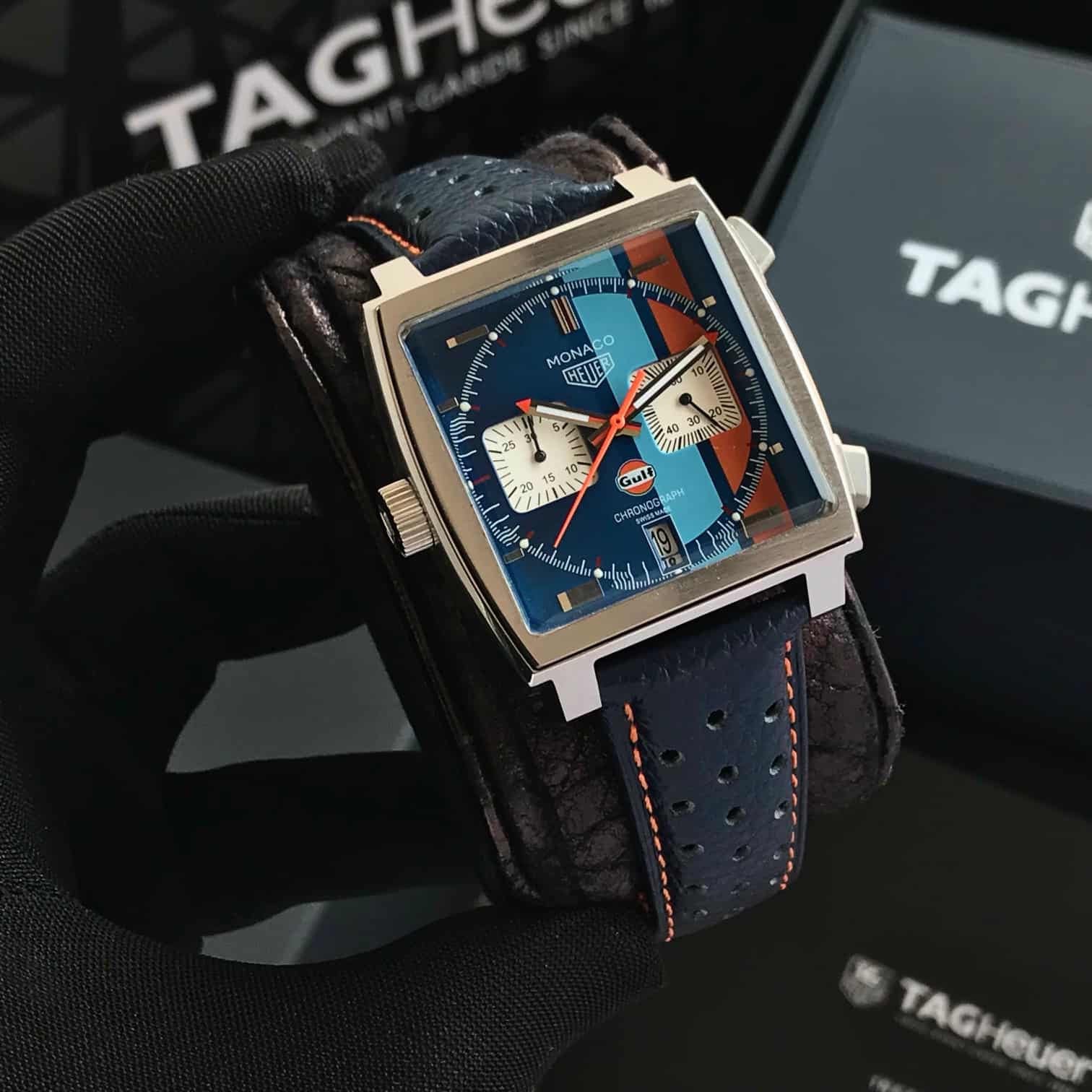 Tag Heuer Monaco Gulf Limited Edition Japanese Mens Watch - Image 4