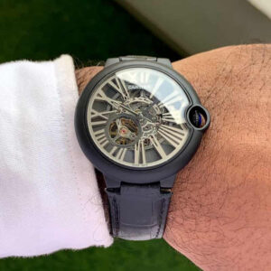 Cartier Ballon Bleu Skeleton Black Dial Swiss Automatic Premium Men's Watch