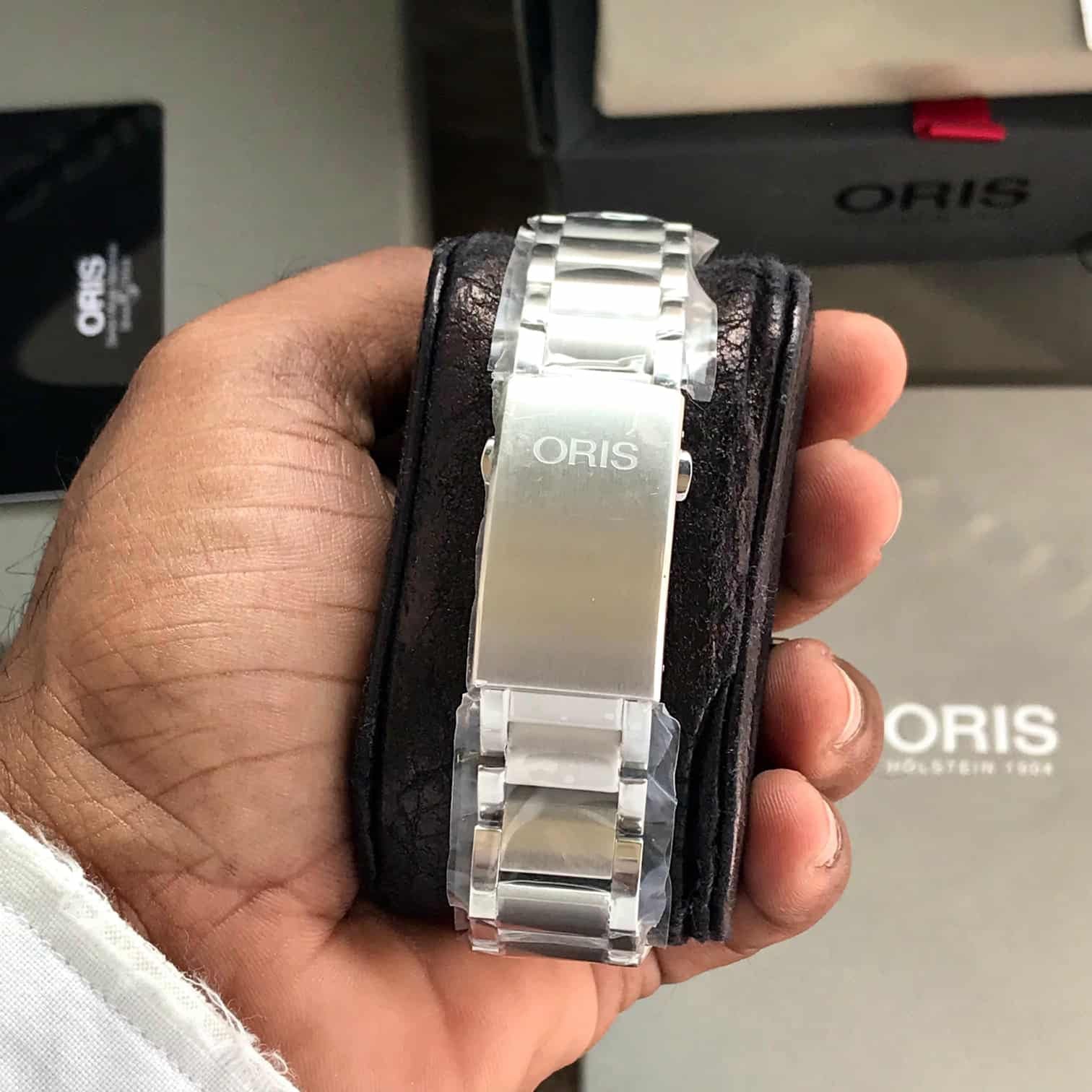 Oris Aquis Date Authentic Silver Grey Dial Automatic Mens Watch - Image 4