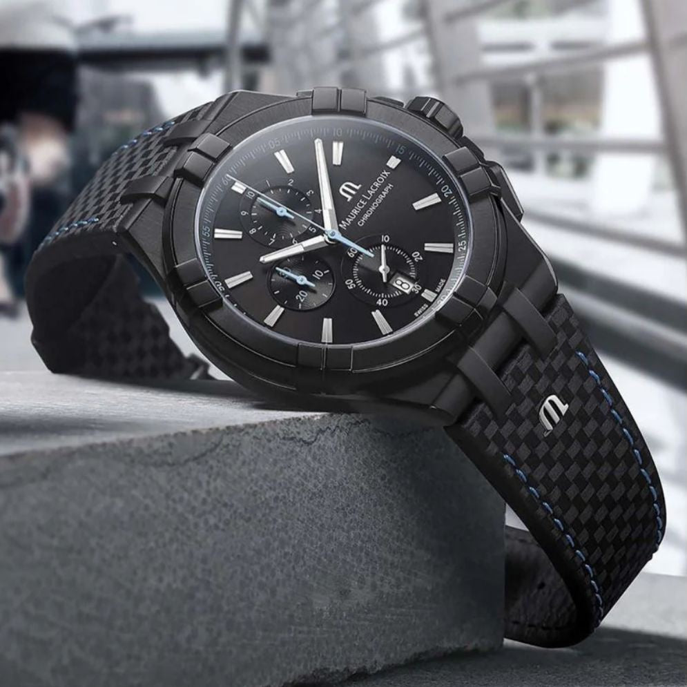 Maurice Lacroix Aikon Quartz Chronograph Black PVD Limited Edition Watch - Image 7