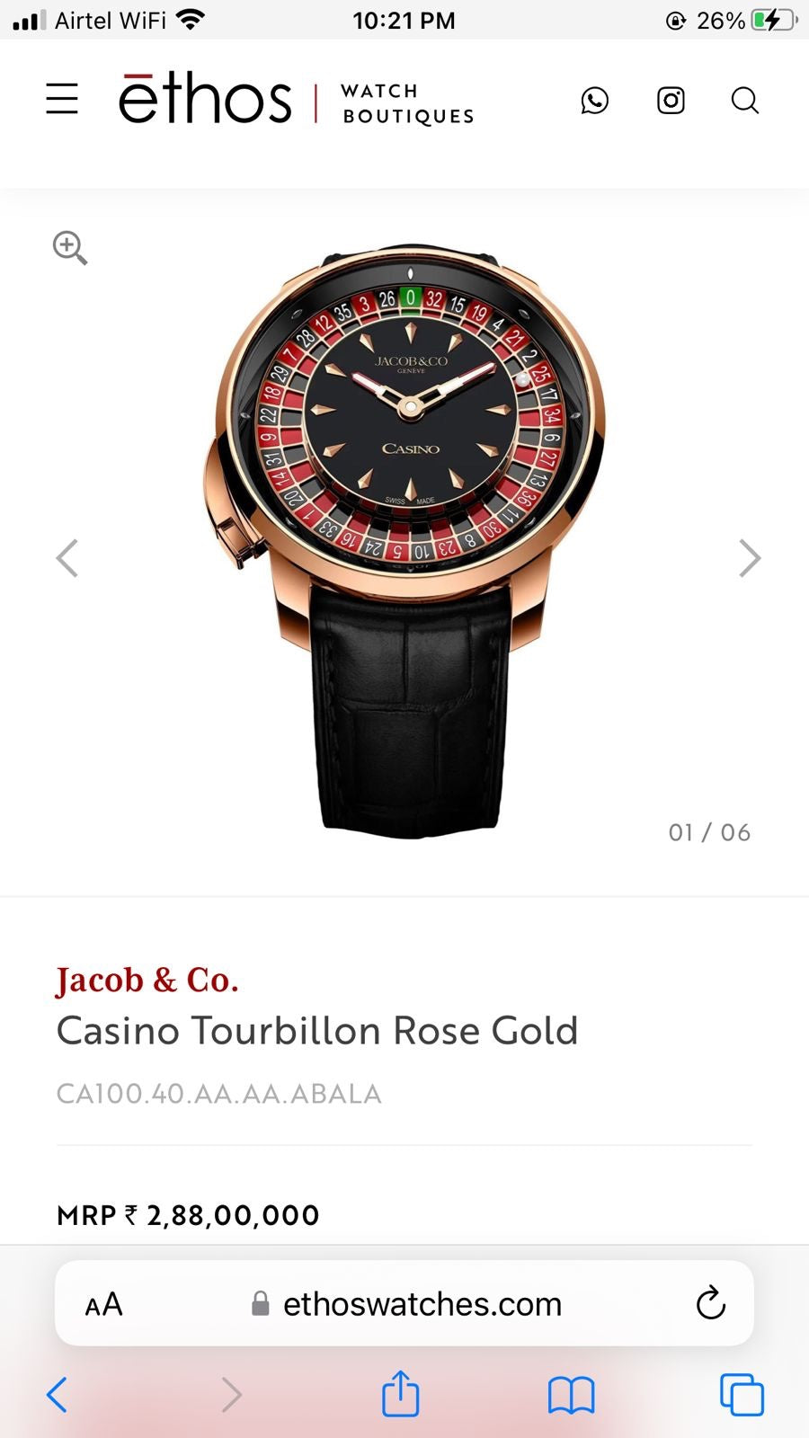 Jacob & Co. Casino Tourbillon Rose Gold Swiss Made Men's Watch - Image 9