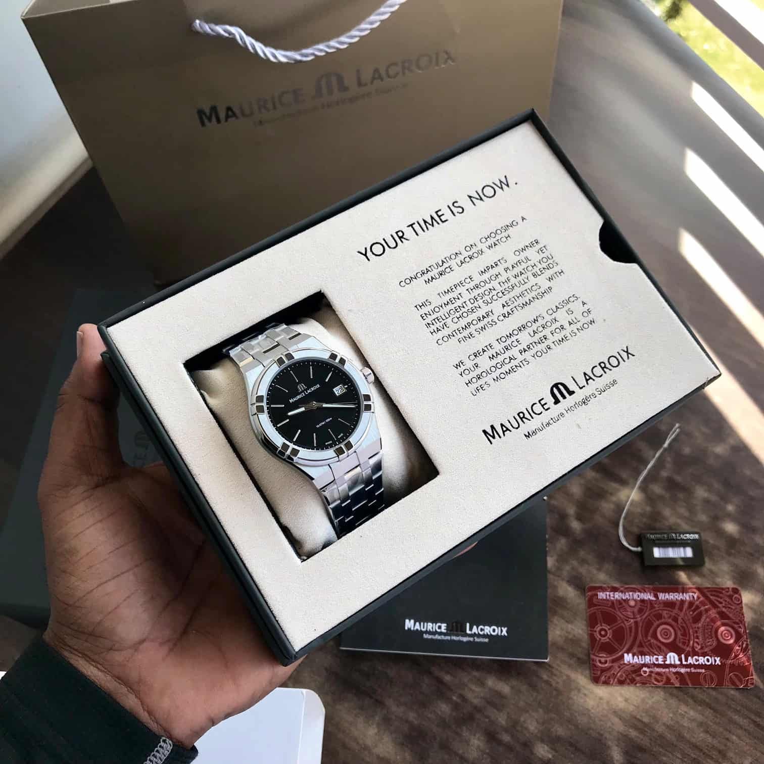Maurice Lacroix Aikon Quartz 40mm Authentic Stainless Steel Black Dial - Image 7