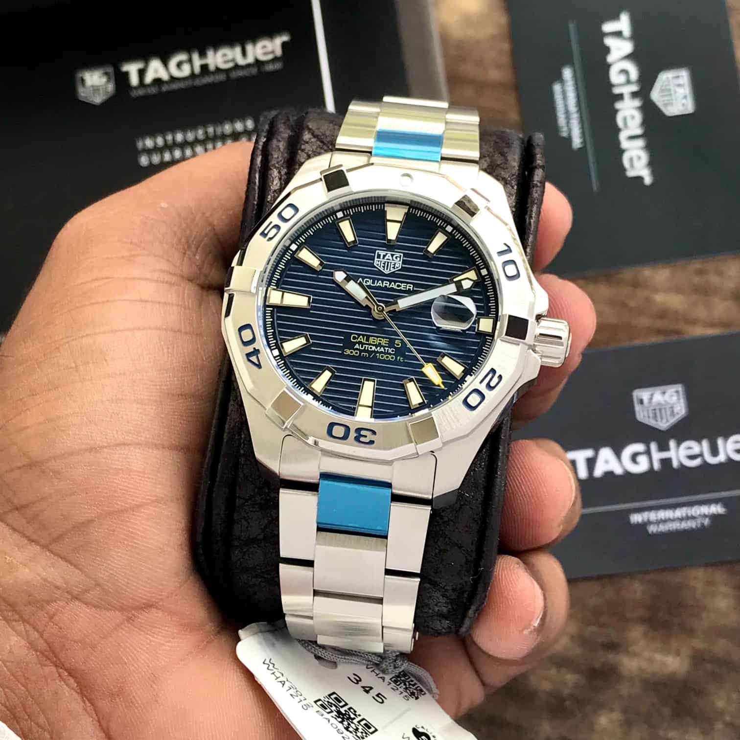 Tag Heuer Aquaracer Calibre 5 Blue Dial Automatic Authentic Quality Men's Watch - Image 3