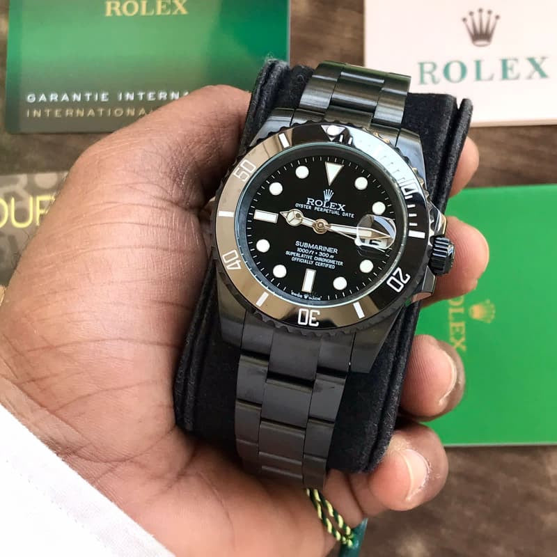 Rolex Submariner Full Black Stainless Steel Japanese Master Quality Mens Watch - Image 2