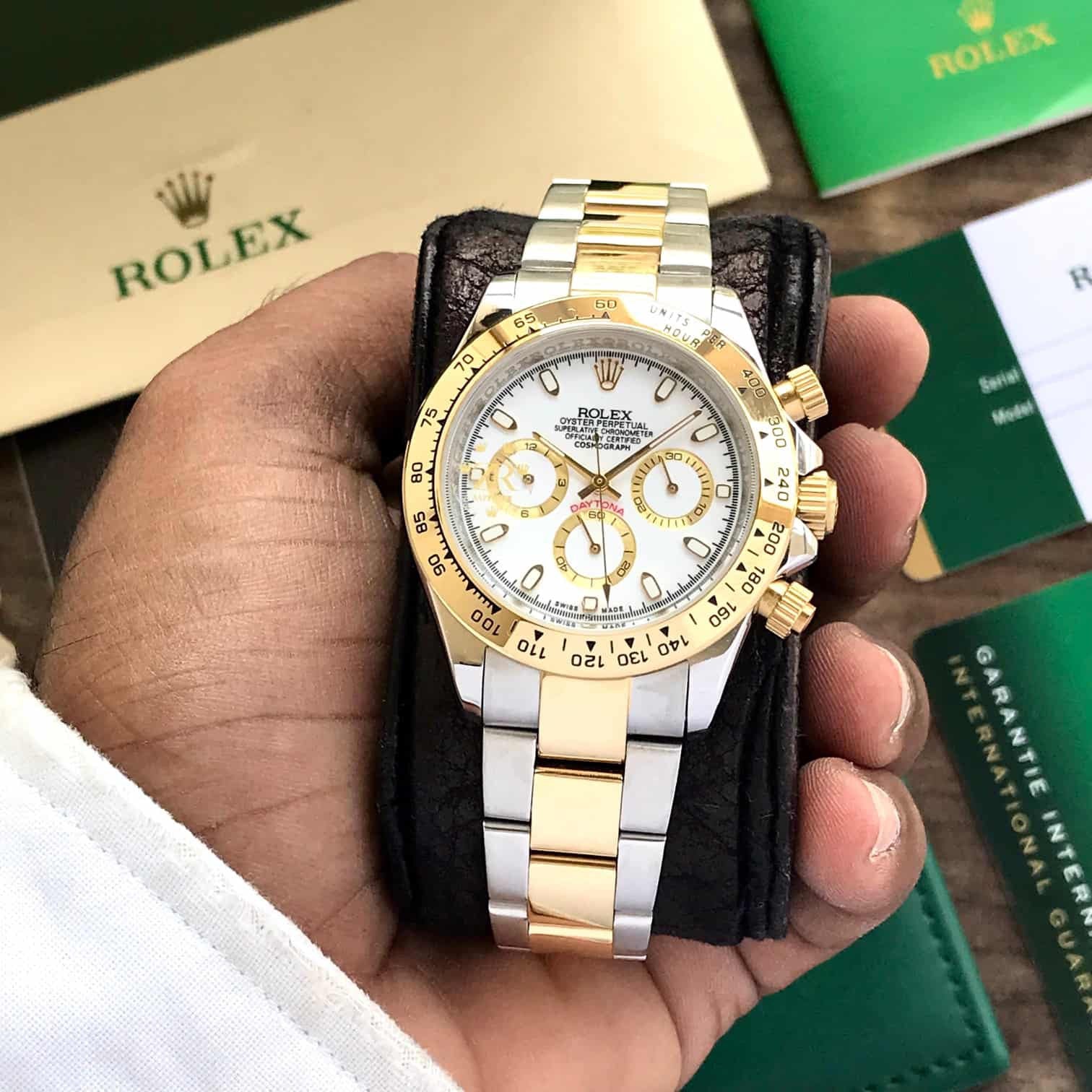 Rolex Daytona Two Tone White Dial Automatic Mens Watch - Image 2