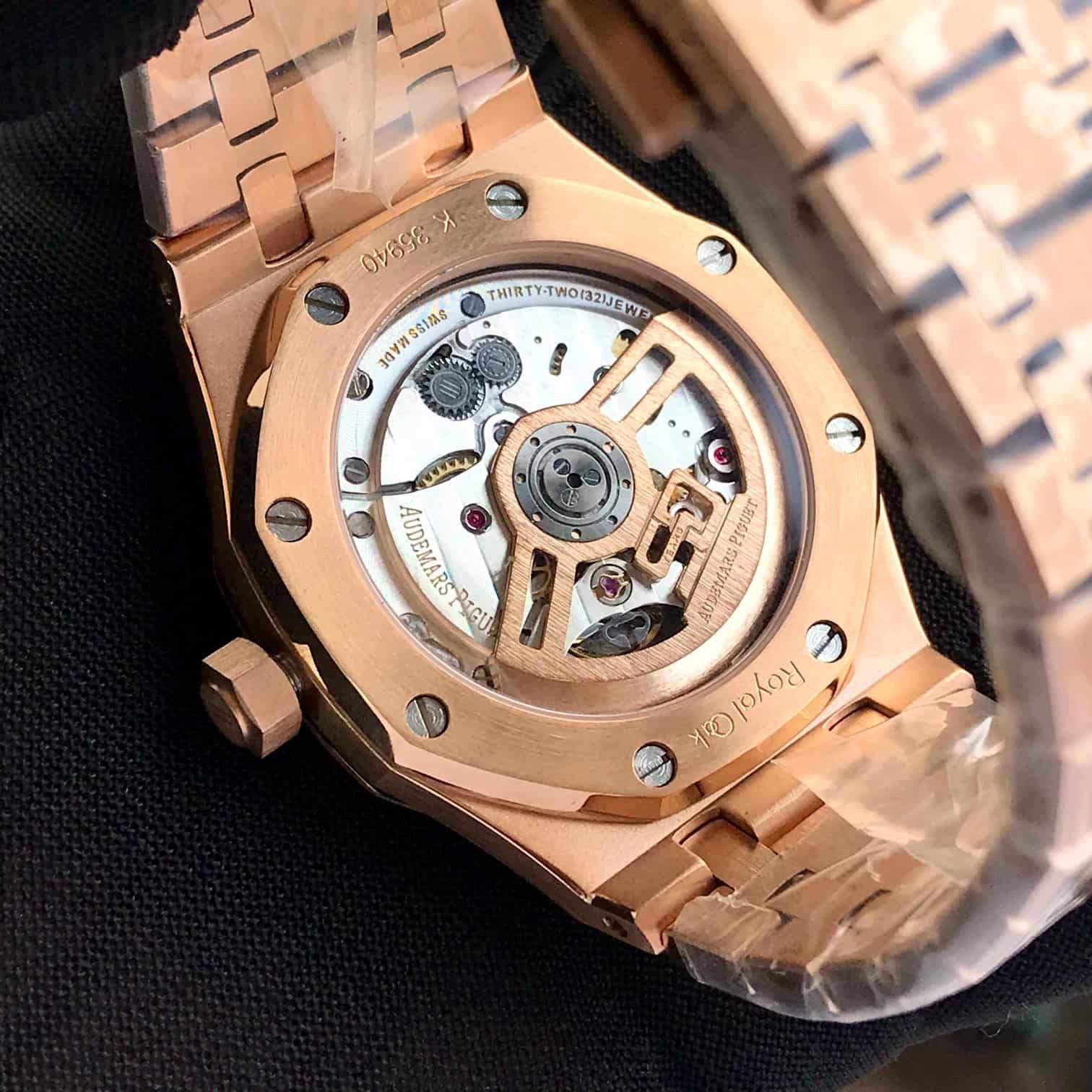 Audemars Piguet Royal Oak Offshore Rosegold Black Blue Metal Chain Automatic Movement Men's Watch - Image 2