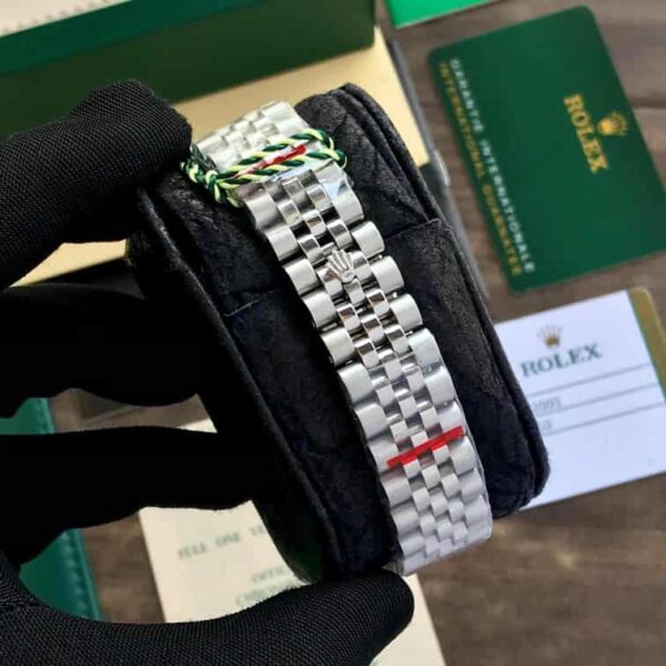 Rolex Daytona Date Just 41 Stainless Steel Silver Black Dial Jubli Automatic Master Quality Mens Watch - Image 3