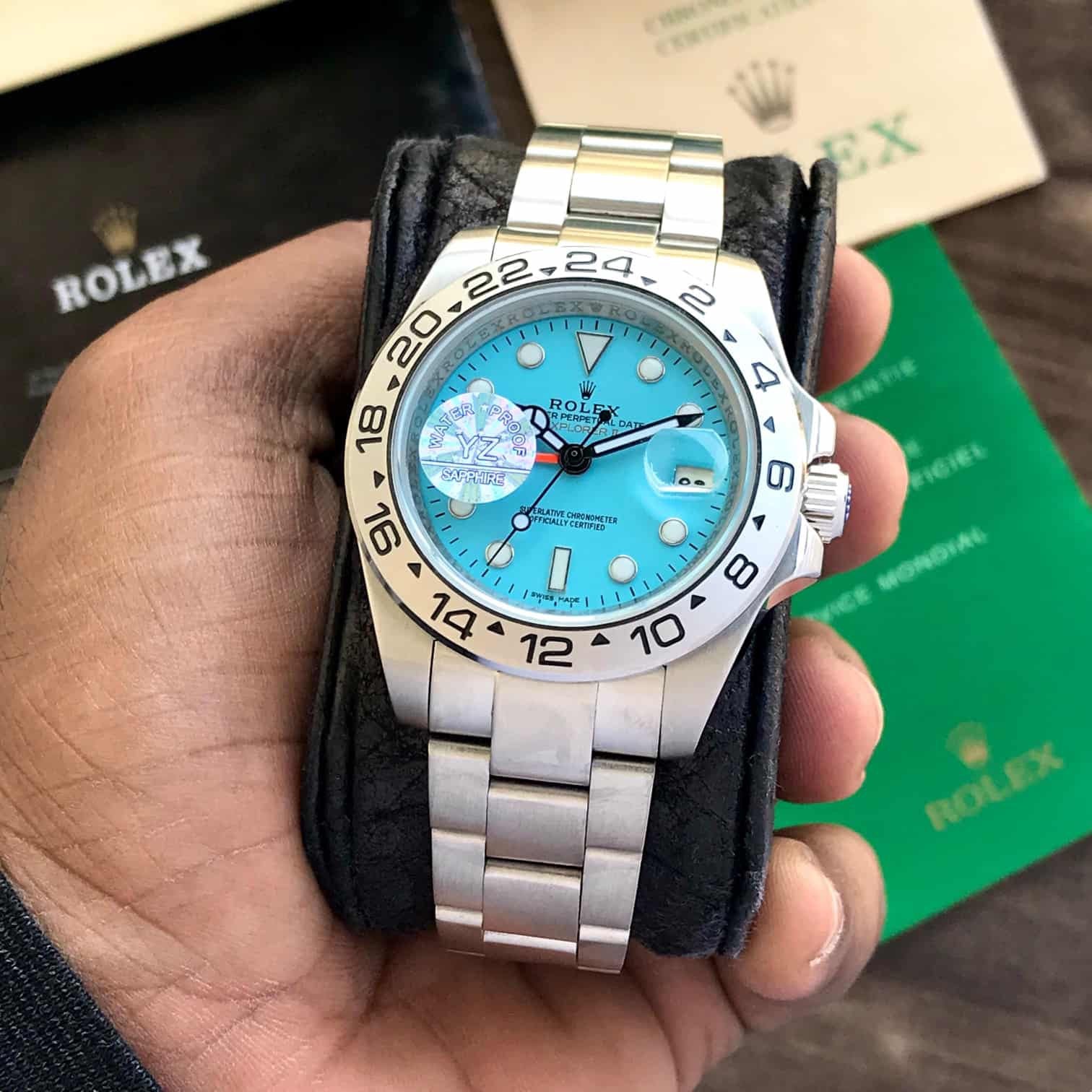 Rolex Explorer Tiffany Dial Automatic Men's Watch - Image 6