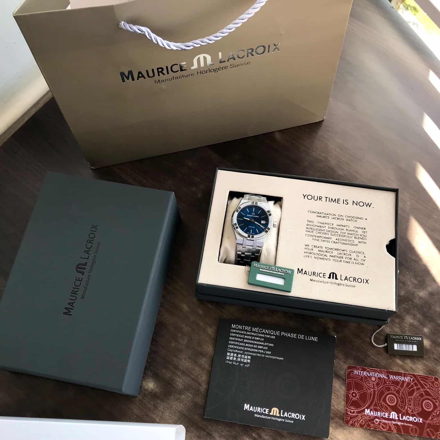 Maurice Lacroix Aikon Quartz 40mm Authentic Stainless Steel Blue Dial - Image 8