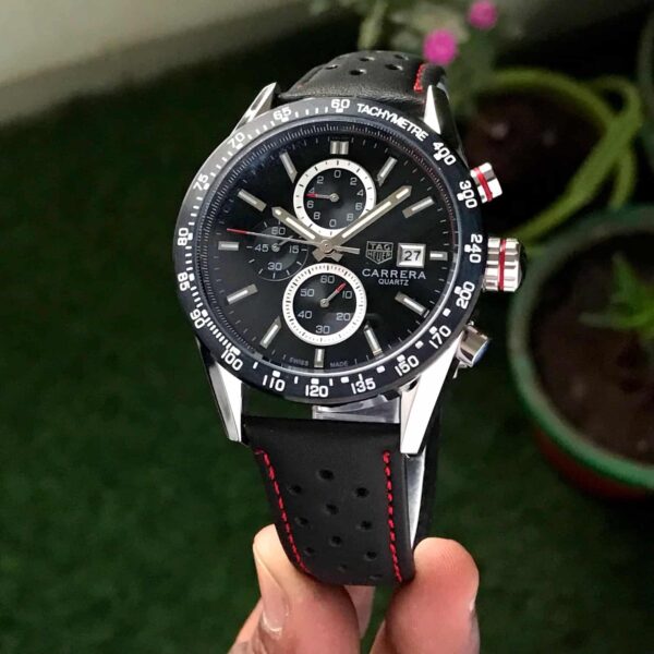 Tag Heuer Calibre 16 Black Dial Chronograph's Men's Watch - Image 2