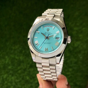 Rolex Day Date 41 Stainless Steel Sky Blue Dial Japanese Master Quality Men's Watch