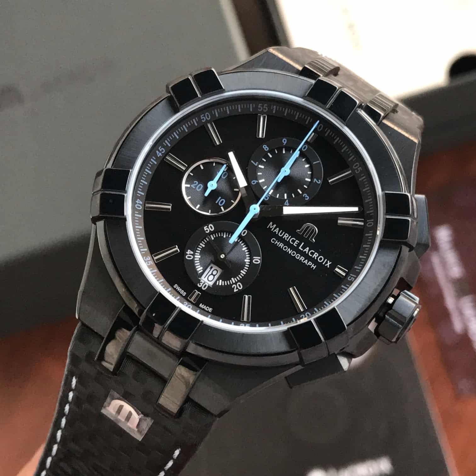 Maurice Lacroix Aikon Quartz Chronograph Black PVD Limited Edition Watch - Image 2