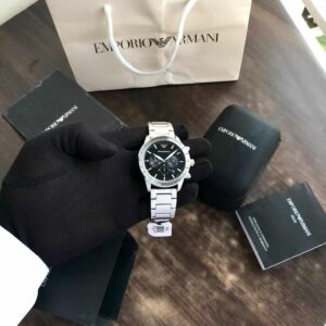 Emporio Armani AR11241 Analog Stainless Steel Black Dial Men's Watch