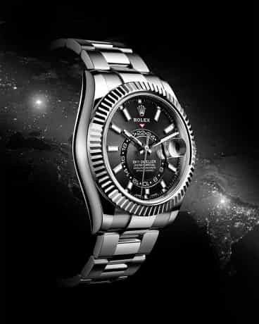 Rolex SkyDweller Stainless Steel Black Dial & Oyster Chain Strap Japanese Automatic Master Quality Men's Watch - Image 6