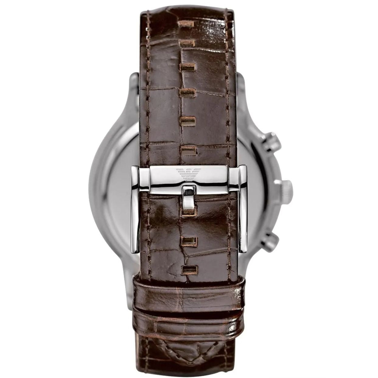 Emporio Armani AR2433 Chronograph Beige & Brown Leather Strap Mens Watch - Image 5