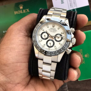 Rolex Daytona Panda Stainless Steel White Dial Japanese Master Quality Automatic Men's Watch