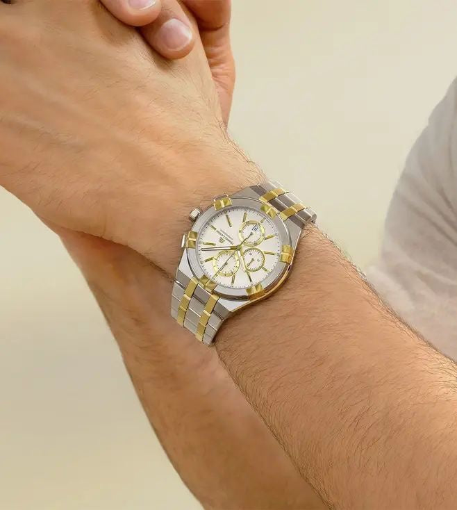Maurice Lacroix Aikon Authentic Quartz Chronograph Two Tone Mens Watch - Image 3