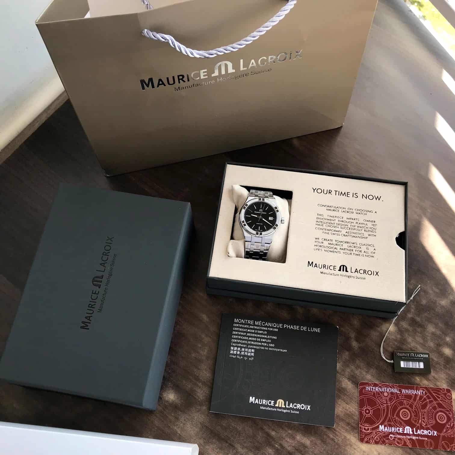Maurice Lacroix Aikon Quartz 40mm Authentic Stainless Steel Black Dial - Image 8