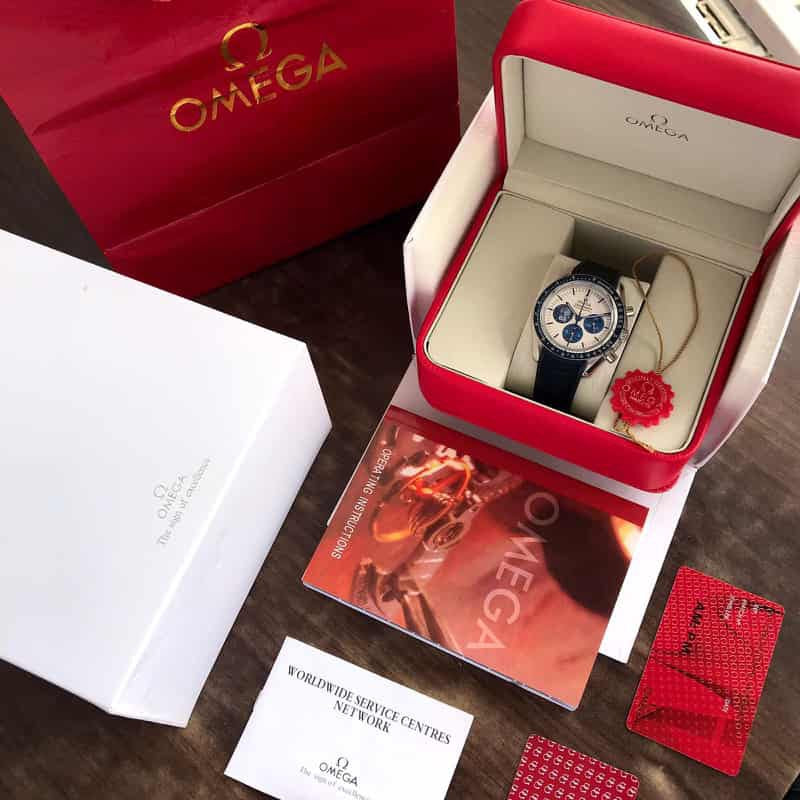 Omega Apollo 50th Anniversary Black Rubber Strap Limited Edition Men's Watch - Image 3