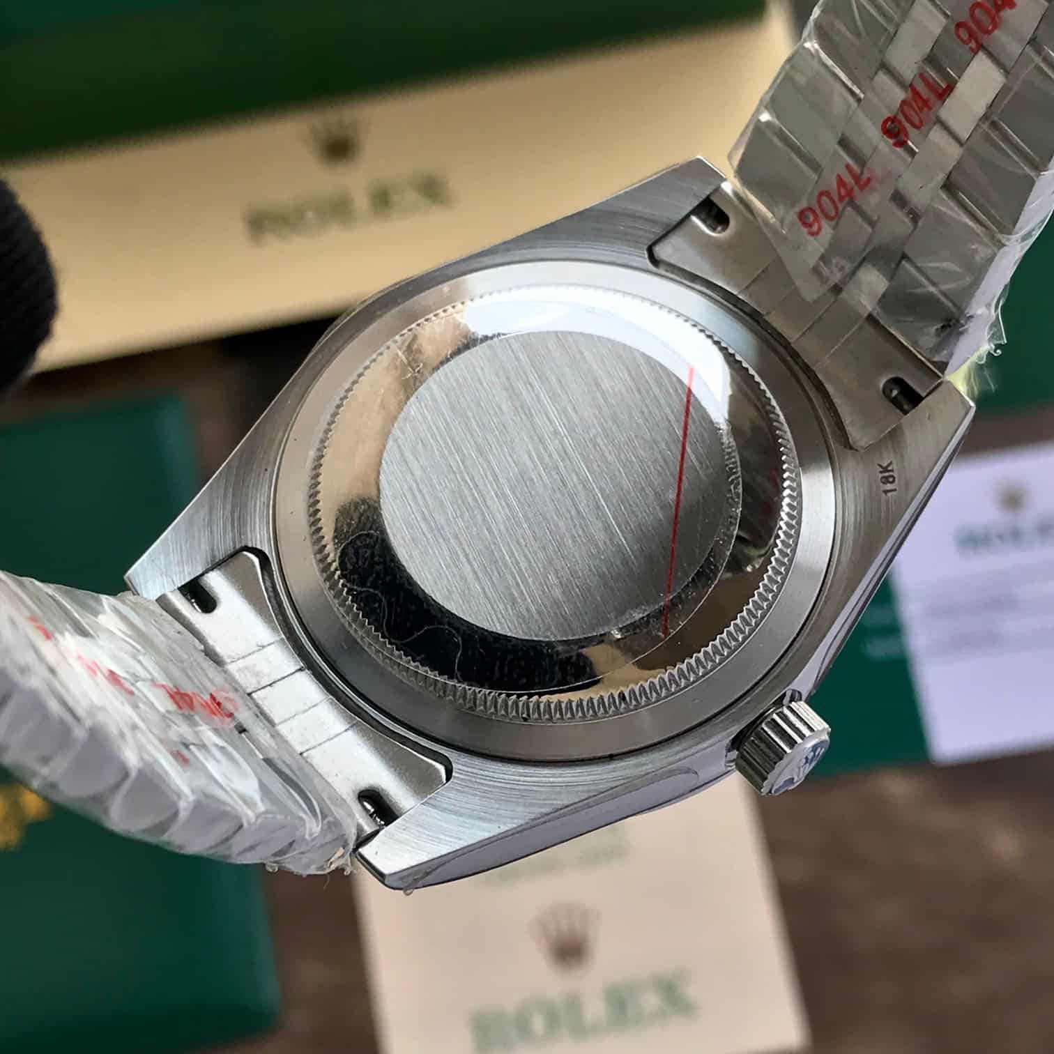Rolex Daytona Date Just 41 Stainless Steel Silver Black Dial Jubli Automatic Master Quality Mens Watch - Image 2