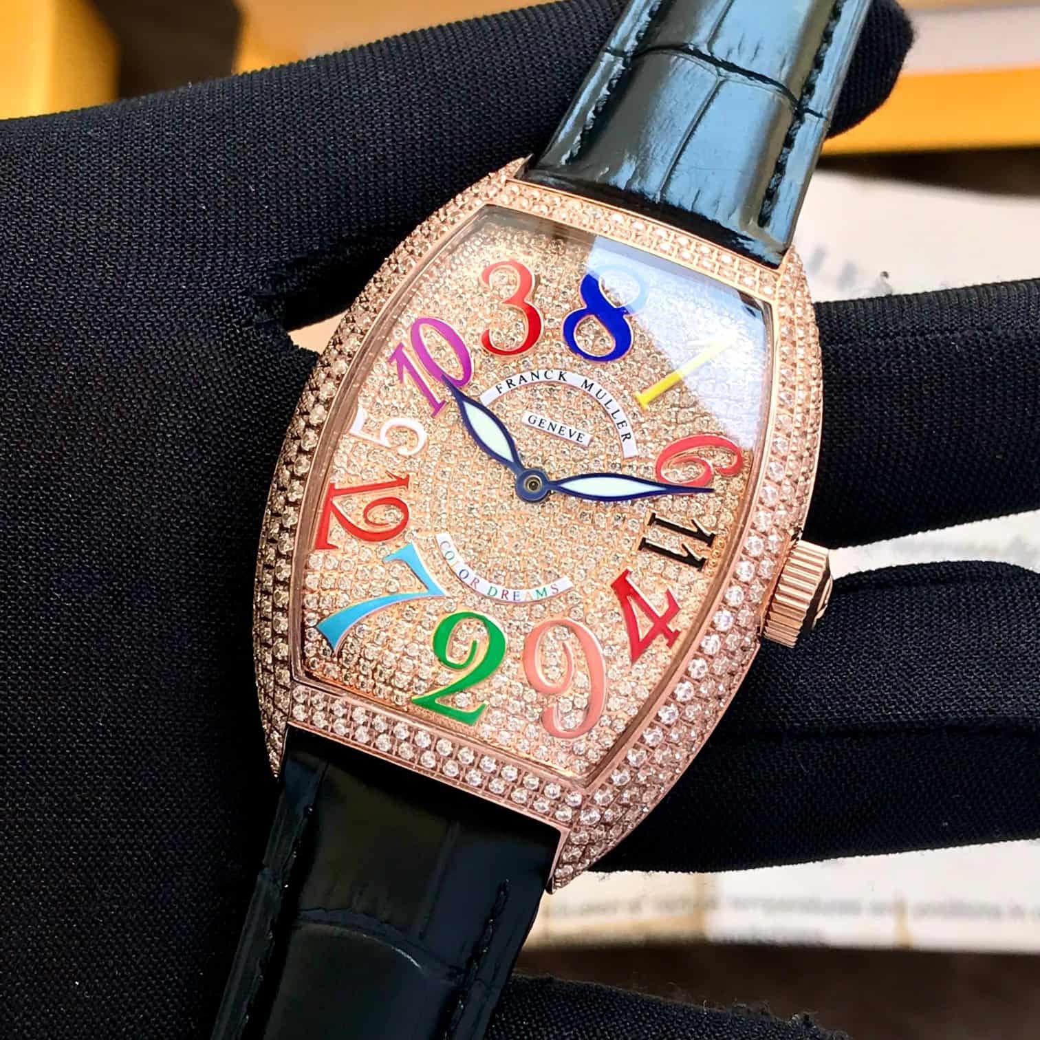 Frank Muller Geneve Crazy Hours Rosegold Diamond Body Automatic Men's Watch - Image 5