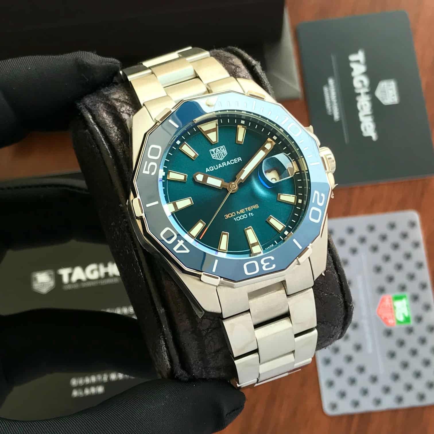 Tag Heuer Aquaracer Stainless Steel Blue Dial 300M Automatic Mens Watch - Image 3