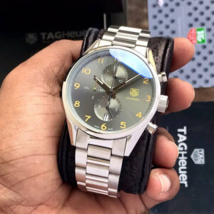 Tag Heuer Grand Carrera 1857 Stainless Steel Grey Dial Japanese Quality Men's Watch